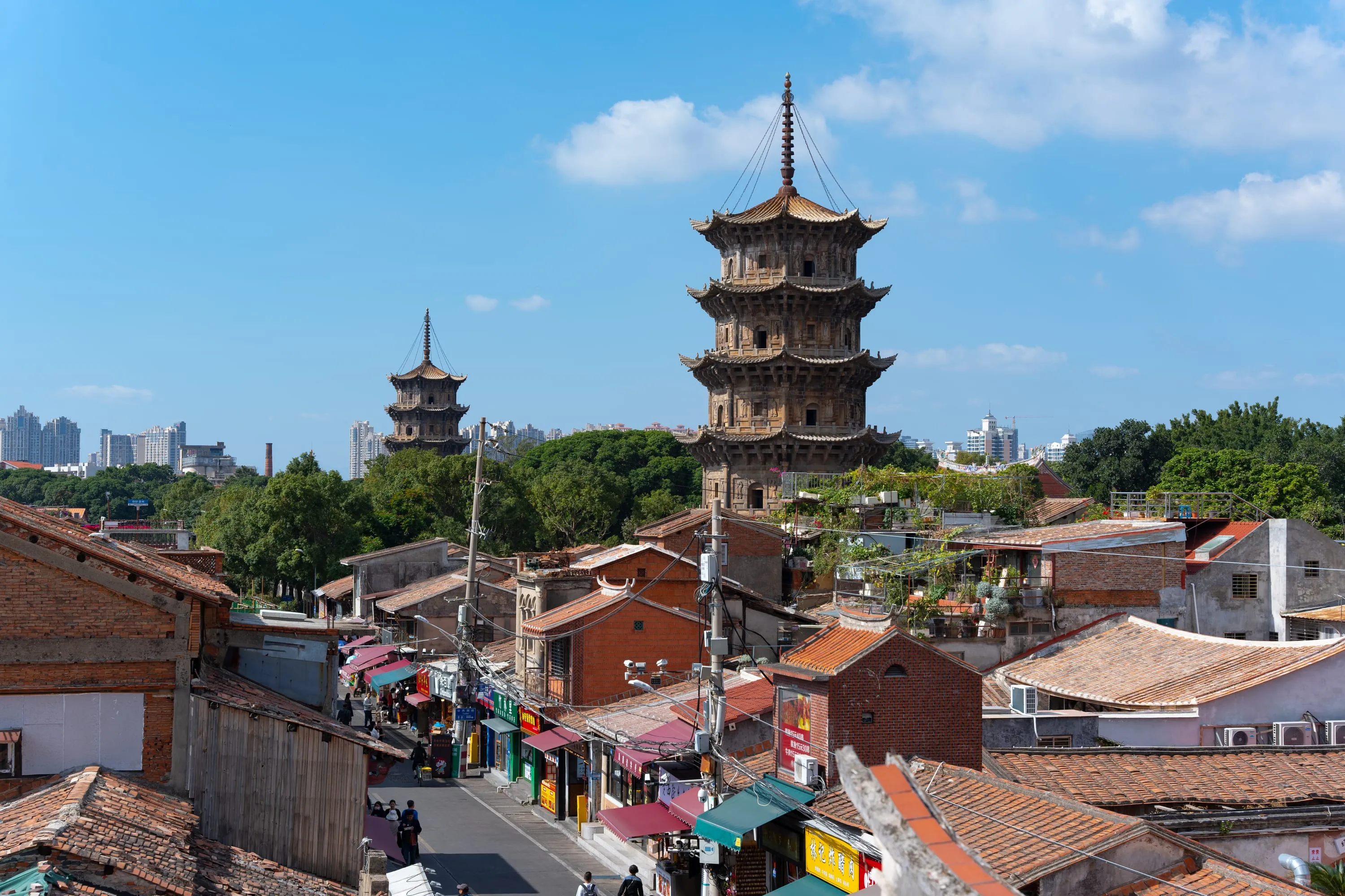 twin pagodas